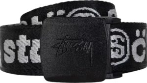 A closeup shot of Stussy belt